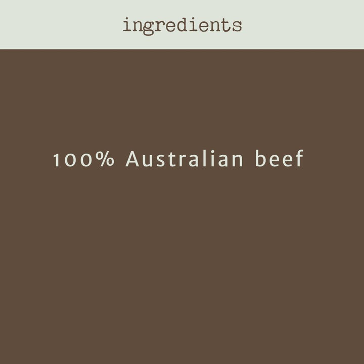 ingredients of beef jerky topside Bonza Dog Treats