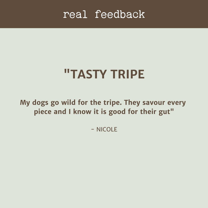 Customer Review Beef Tripe Bonza Dog Treats