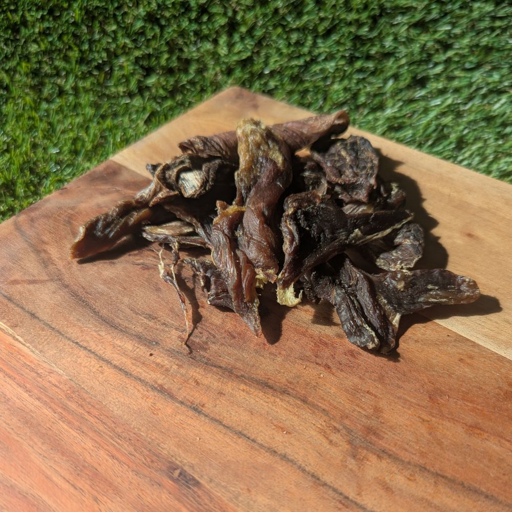 Duck Jerky from thigh Bonza Dog Treats