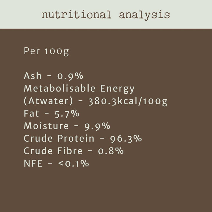 nutritional analysis goat tripe bonza dog treats