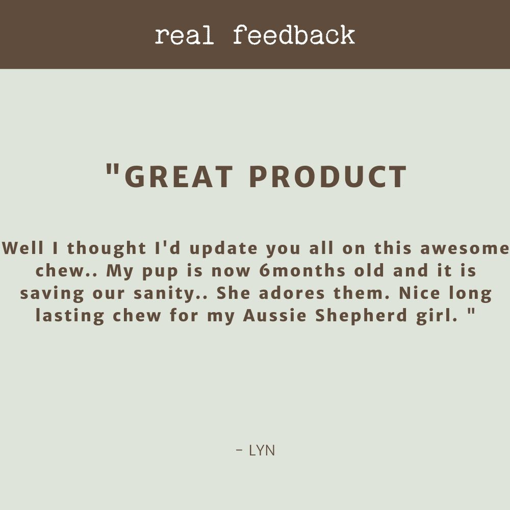 product review testimonial beef skin rolls bonza dog treats