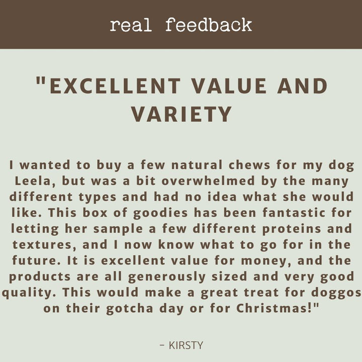 product review testimonial meat treats birthday box bonza dog treats