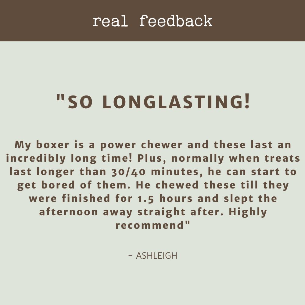 product review testimonial pork trotter halves bonza dog treats