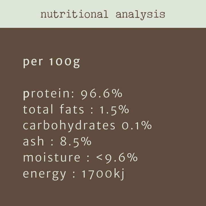 nutritional analysis information for shark skin rolls