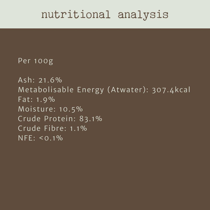 nutritional analysis shark tail bonza dog treats